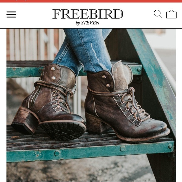 Freebird by Steven Shoes - Freebird lace up Bootie boot SZ 9 devin cavalier